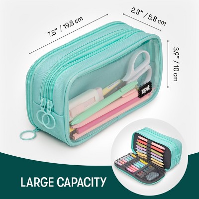 ZIPIT Half & Half Pencil Case, Mint