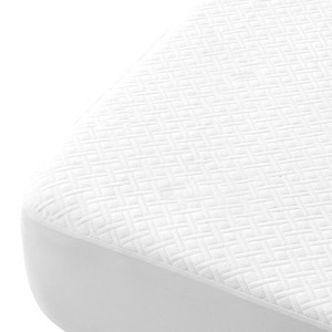 Aoibox Waterproof Queen Mattress Protector Breathable Bamboo Rayon 8-21 Inch Deep Pocket Noiseless Odor Resistant Hypoallergenic - 1 of 4