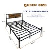 Queen Bed Frame with Victorian Vintage Headboard and Footboard/Under Bed Storage/No Box Spring Needed/Easy Assembly/Noise Free/Mattress Foundation - 3 of 4