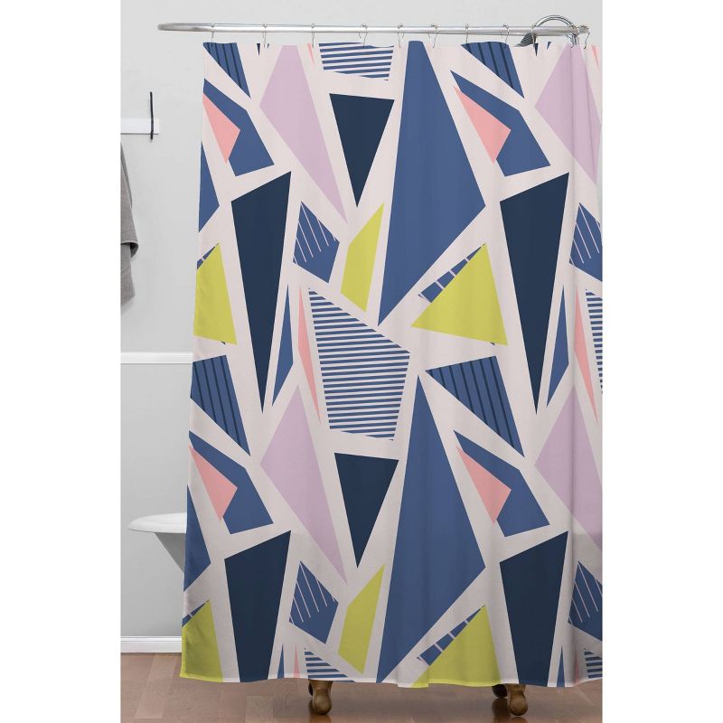 Mareike Boehmer Color Block Triangles Shower Curtain Blue - Deny Designs, 3 of 6