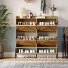 Whizmax 4-Drawer Shoe Cabinet, Freestanding Entryway Organizer with Flip-Up Doors, Metal Legs, Narrow Shoe Rack for Dry/Wet Separation Storage - 3 of 4