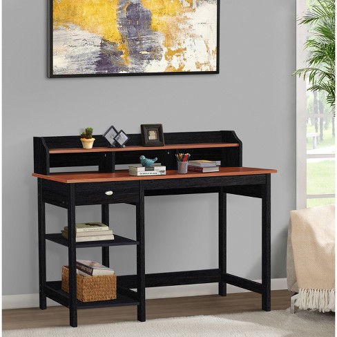 Conway Wood Writing Desk with Storage Gray - Threshold™