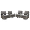 POCASSY Outdoor Swivel Glider Chairs, Patio Wicker Swivel Rocking Chairs with Powder-Coated Steel Armrest - 2 of 4