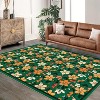 Washable Boho Floral Runner, Non-Slip, Low Pile, Soft Throw Rug for Entryway, Kitchen, Front Door, Kids Room, Indoor Mat. - 2 of 4