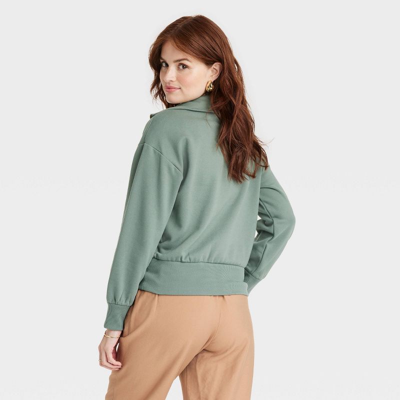 Women's Quarter Zip Sweatshirt - A New Day™, 3 of 11