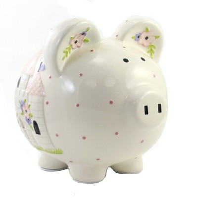 Child To Cherish 7.75 In Unicorn Castle Piggy Bank Money Saving Decorative Banks
