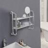Organize It All Two Tier Bath Shelf Chrome : Microfiber, Machine Washable, Non-Slip Backing - 3 of 4