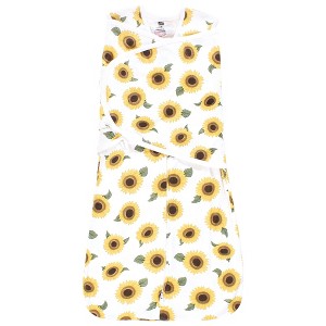 Hudson Baby Infant Girl Convertible Swaddle Sleep Sack, Sunflower - 1 of 4