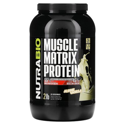 NutraBio Muscle Matrix Protein, Alpine Vanilla, 2 lb (907 g)