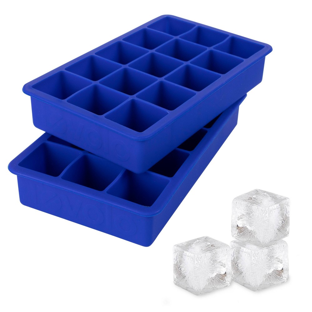 Tovolo Set of 2 Perfect Ice Cube Trays Stratus Gray