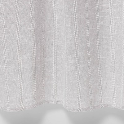 Gray Cotton Tonal Striped Shower Curtain