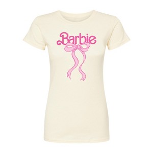 Women's - Barbie - Logo Coquette Bow Fitted Graphic T-Shirt - 1 of 2