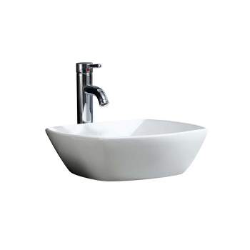 Fine Fixtures Stylized Vessel Bathroom Sink Vitreous China - Square