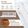 NAYSAYE Patio Swing Acacia Wood Porch Swing Bed Durable Minimalist Design for Outdoor Relaxation, White, 84"*31"*7.75" - 3 of 4