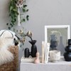 Storied Home Textured Stoneware Sculptural Vase, Matte Black - 4 of 4