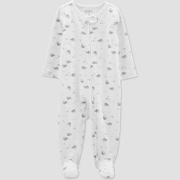 Carter's Just One You®️ Baby Whale Footed Pajama - Gray/White