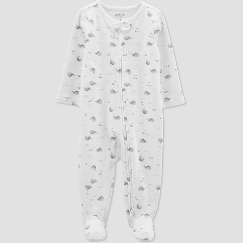 Carter's Just One You®️ Baby Whale Footed Pajama - Gray/White - image 1 of 3