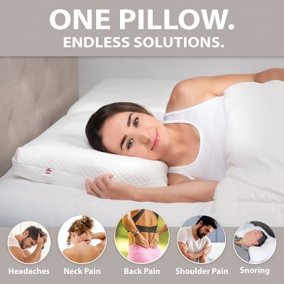 Ultimate Firm White Foam Cervical Support Pillow