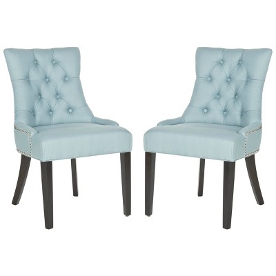 Set of 2 Dining Chairs Light Blue - Safavieh