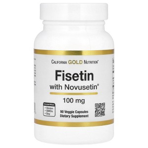 California Gold Nutrition Fisetin with Novusetin, 100 mg, 90 Veggie Capsules - 1 of 4