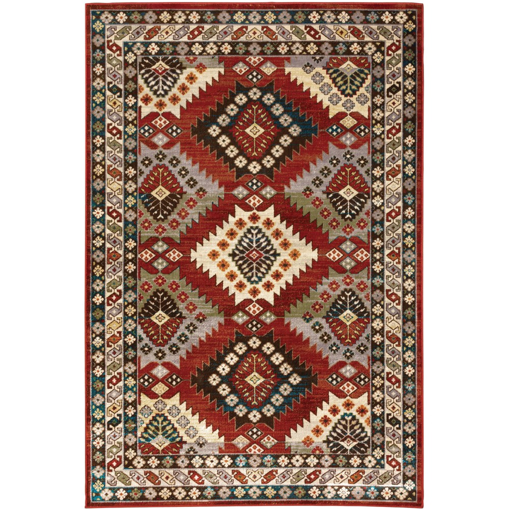 7'10inx10' Joanna Medallion Area Rug Red - Captiv8e Designs