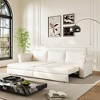 93.7" Faux Leather Chesterfield 3-in-1 Convertible Sofa Bed with Pull-Out Bed, Rolled Arms and Nailhead Trim - 2 of 4