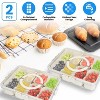 LunaLulinlk 2PC Divided Serving Tray 8 Compartments Platter Organizer Storage Box with Lid Handle - 4 of 4