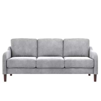 Penny 3 Seater Sofa Gray Velvet - Room & Joy