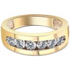 Pompeii3 1Ct Diamond Channel Set Wedding Band Mens Ring 14k Yellow Gold Lab Created - 4 of 4