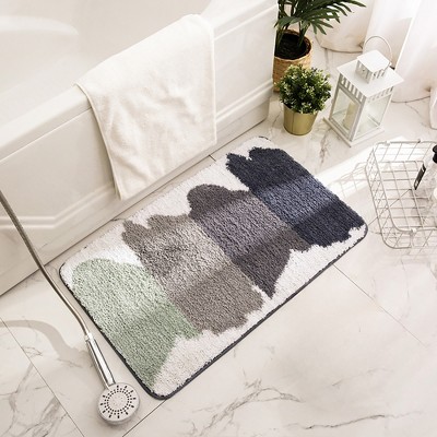 Zarkea™ 18" x 27" Washable Gradient Color Block Accent Rug, Pet-Proof,Indoor/Outdoor Use,Anti-Scratch & Chew-Resistant