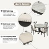 NicBex Modern 5-Piece Dining Set, Marble-Style Round Table with 4 Solid Wood Chairs, Kitchen Table Set for 4 - 2 of 4