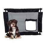 Pet Life Porta-Gate Travel Collapsible and Adjustable Folding Dog Gate - One Size - Black