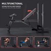 Weight Bench Fitness Equipment Adjustable Weight Bench Olympic Exercise Bench Bench Press Set with Squat Rack and Bench Home Exercise Equipment,Black - 3 of 4