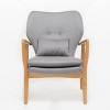 CAVINAS Modern Accent Chair Upholstered Armchair with Mid-Height Backrest Reading Chair with Wood Legs Comfy Chairs for Bedrooms,Living Room - 3 of 4