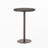 KTMBDW Rattan Bar Table, Bistro Pub Table Round Bar Height Cocktail Table, Metal Base, 26-Inch Height - 4 of 4