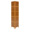 YYIYIBYUS Bamboo Industrial Corner Bookcase Storage Display Stand, Brown - 4 of 4