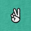 Dalix Peace Sign Embroidered Lightweight Relaxed Jersey Tee Summer Cute Positive Womens - 2 of 4