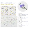 Wrapables 5D Embossed Colorful Flowers Nail Art Decal Stickers, Self Adhesive 3D Floral Design (Set of 4) - 2 of 4
