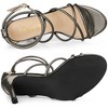 Allegra K Women's Open Toe Strappy Buckle Straps Stiletto Heel Sandals - 4 of 4