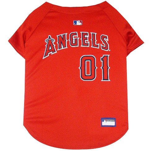 MLB Los Angeles Angels Pets First Pet Baseball Jersey - Red XL
