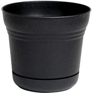 Bloem Saturn 6.5 in. H X 7 in. D Plastic Flower Pot Black - 1 of 1