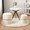 Comfortable Round Upholstered Storage Ottoman - 2 of 4