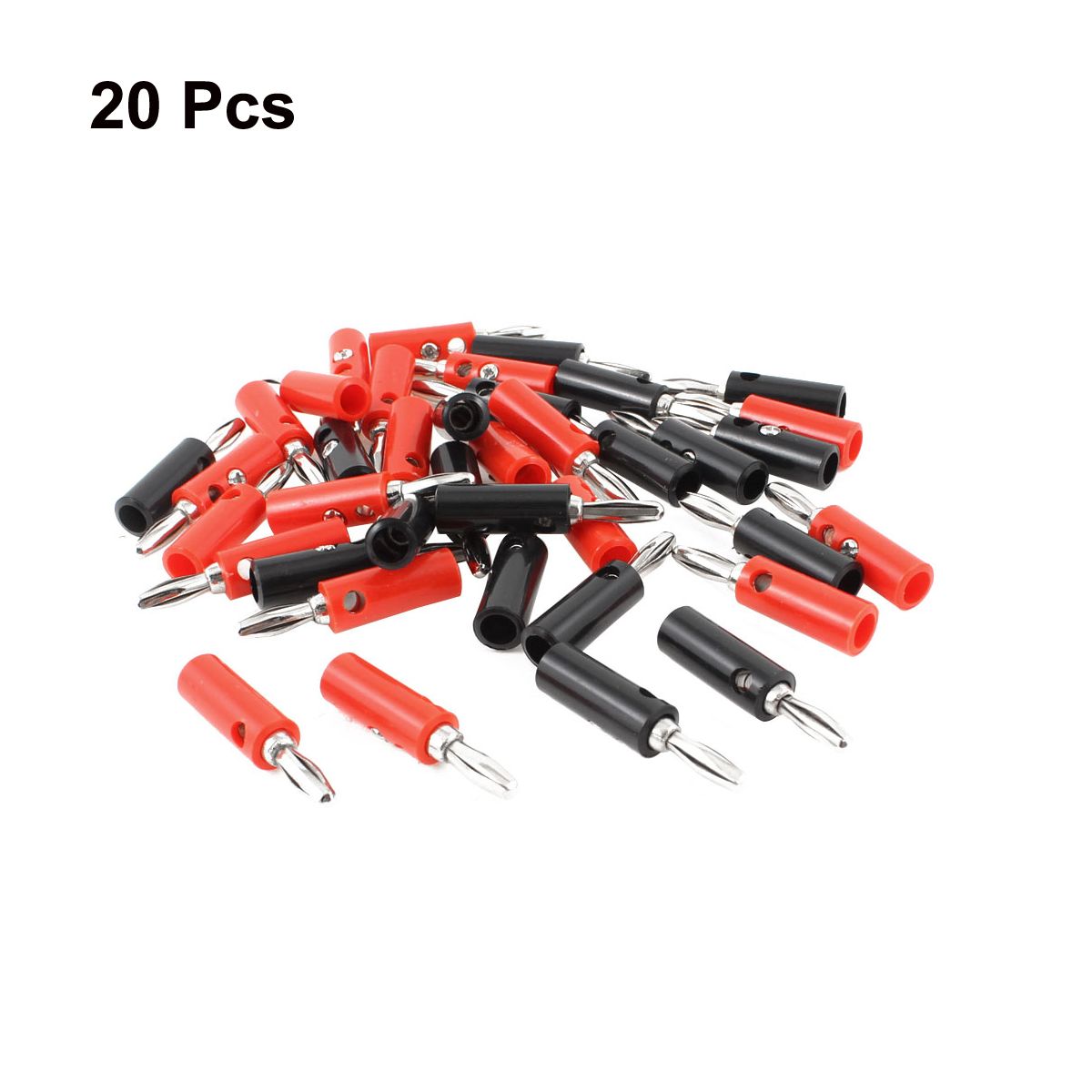 Unique Bargains Metal Plastic Audio Banana Speaker Jack Connector 20 Pcs - thumbnail 2