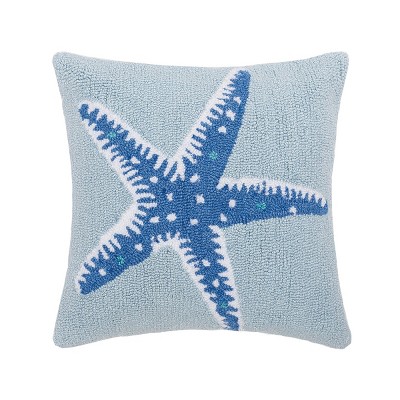 C&F Home 18" x 18" Starfish Hooked Throw Pillow