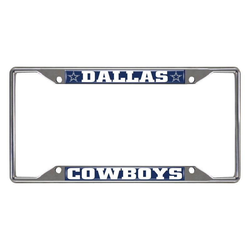 NFL Dallas Cowboys Stainless Steel License Plate Frame, 1 of 4