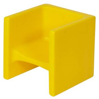 Children's Factory CF910-009 Flexible Seating Toddler Kids Cube Chair Classroom Furniture for Daycare, Playroom, and Homeschool, Yellow