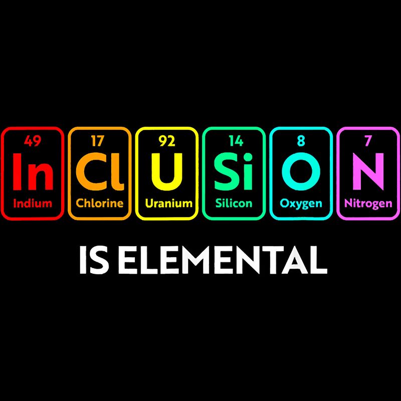 Adult Design By Humans Inclusion is Elemental Flag Rainbow Periodic Table By CyanidieTank Top, 2 of 3