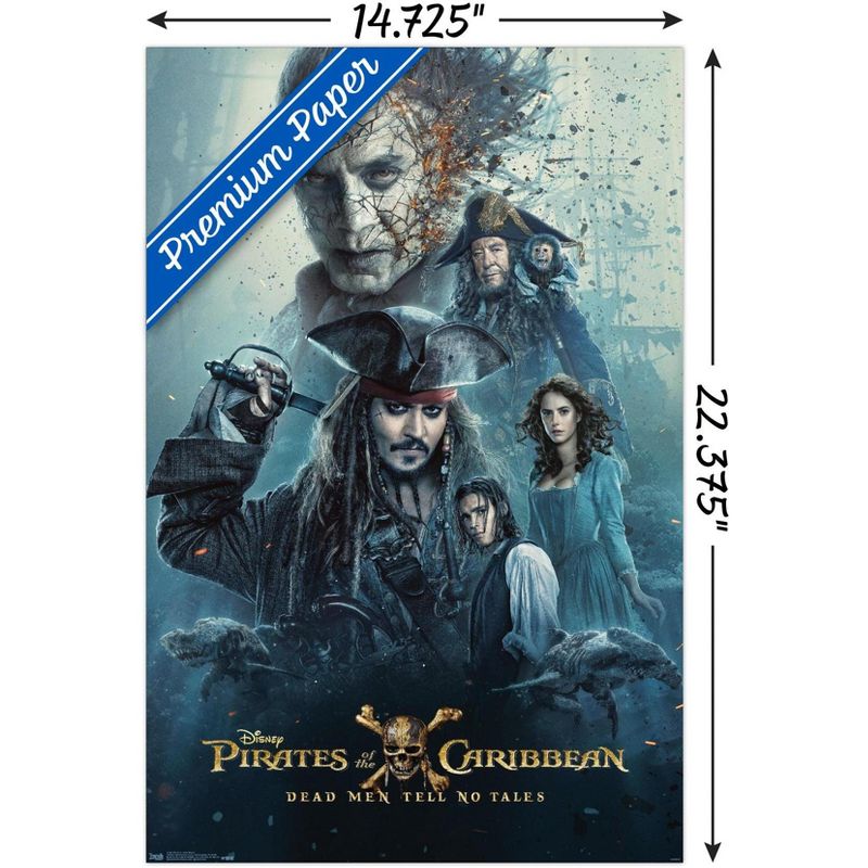 Trends International Disney Pirates of the Caribbean: Dead Men Tell No Tales - One Sheet Unframed Wall Poster Prints, 3 of 7
