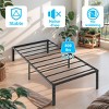 ChicFurnit Mattress Bases Metal Platform Bed Frame Modern Heavy Duty Steel Support Design for Bedroom Comfort, Black, 74.6"*37.8"*12" - 3 of 4