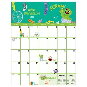 TF Publishing 22.5"x17.5" 2026 Sesame Street Large Art Poster Wall Calendar - 1 of 4